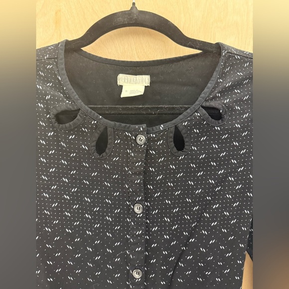 Anthropologie Cooperative Black Button-Up Dress: Eligible 3/$25 - Picture 9 of 11